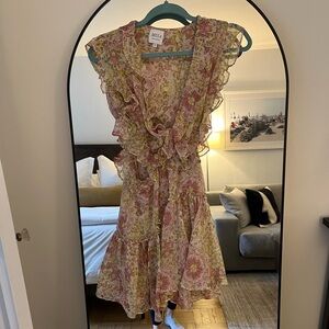 Misa floral dress with cut outs
